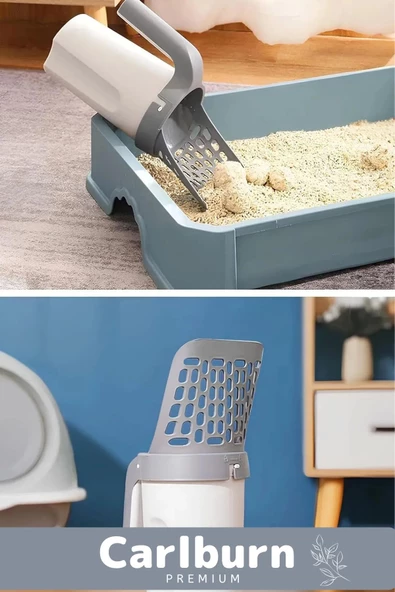 Özel Üretim Pratik A Kalite Elekli Poşet Hazneli Kaka Poşeti Hediyeli Kedi Kum Temizleme Küreği - 5