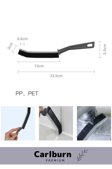 Premium Series Pratik Çok Amaçlı Temizlik İnce Banyo Mutfak Derz Arası Detay Temizlik Fırçası 1 Adet - 3