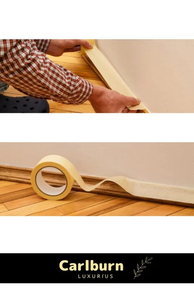 Isıya Dayanıklı Krep Kağıt Kolay Sökülebilen Kağıt 25mt Maskeleme Boya Badana Bandı - 1 Adet - 3