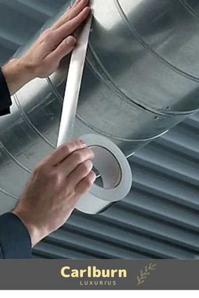 Özel Suya Sıcaklığa Dayanıklı Tamir Soba Boru Yama Alüminyum Yanmaz Folyo Bant 44mm 10mt - 5 Adet - 4