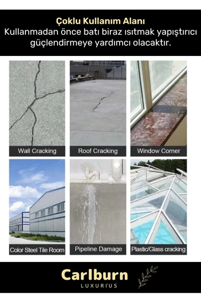 Süper Güçlü Su Geçirmez Sızdırmaz Yeşil Renk Çok Amaçlı Tamir İzolasyon Bandı 48mm x 10m - 10 Adet - Resim 4