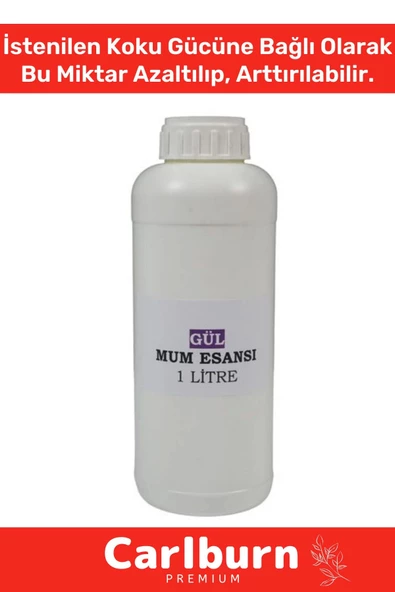 Özel Üretim Kalıcı Yoğun Kaliteli Yağ Bazlı Tüm Ürünlerle Kullanıma Uygun Gül Mum Esansı 1 LT - 2