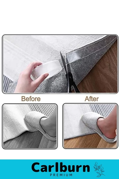 Deluxe Ultra Süper Güçlü Yüksek Mukavemetli Nano Teknolojili Çift Taraflı Şeffaf 1 mt Bant 10 Adet - 6