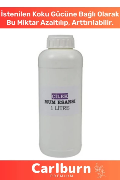 Özel Üretim Kalıcı Yoğun Kaliteli Yağ Bazlı Tüm Ürünlerle Kullanıma Uygun Çilek Mum Esansı 2 LT - 2