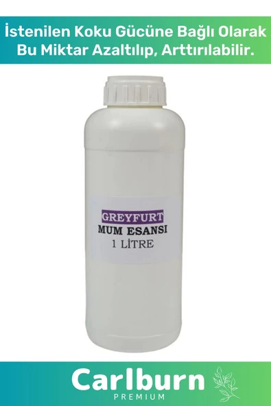 Özel Üretim Kalıcı Yoğun Kaliteli Yağ Bazlı Tüm Ürünlerle Kullanıma Uygun Greyfurt Mum Esansı 3 LT - 2