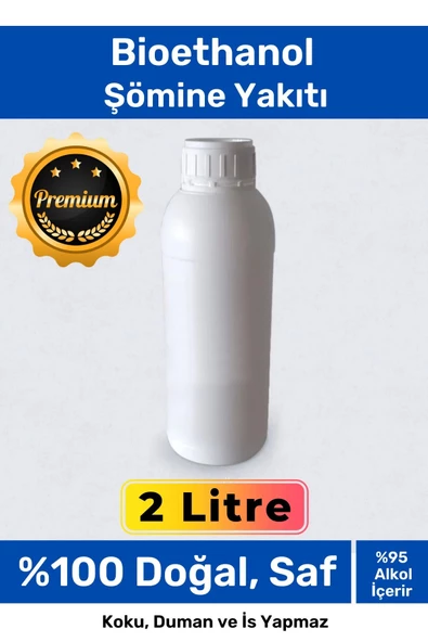 Özel Üretim Doğal Saf Temiz Çevre Dostu Sıvı Koku Yapmayan Bioethanol Şömine Yakıtı 2 Litre