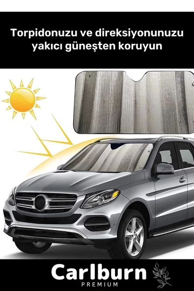 Özel Katlanabilir Araba Ön Cam Güneşliği Balonlu Metalize Parlak Alüminyum Katlanabilir Oto Güneşlik - 2