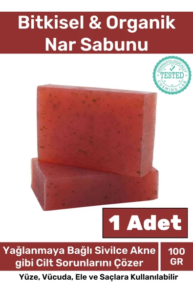 Özel %100 Doğal Organik Güzel Kokulu El Yüz Saç Vücut Cilt Orijinal Nar Sabunu ürün görseli 1