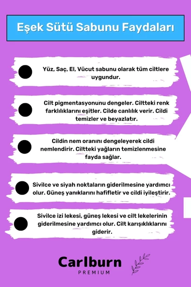 Özel %100 Doğal Bitkisel El Yüz Vücut Saç Cilt Orijinal Vegan 10'lu Eşek Sütü Sabunu - 3