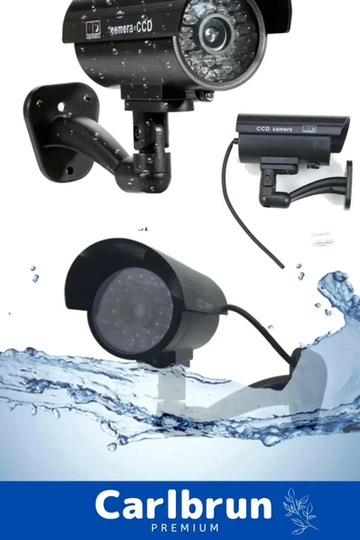 Özel Ev Apartman Bahçe İş Yeri Gece Görüşlü Pilli Ledli Caydırıcı Sahte Güvenlik Kamerası 4'lü Set - 5