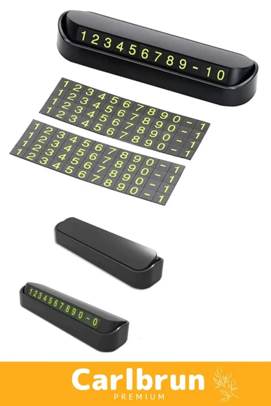 Lüks Araç Içi Park Telefon Numarası Araba Oto Cam Kartı Torpido Üstü Fosforlu Neon Aç-Kapa Numaratör - 5