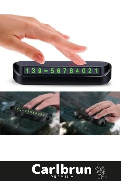 Lüks Araç Içi Telefon Numarası Oto Cam Kartı Torpido Üstü Fosforlu Neon Aç-Kapa Numaratör 2 Adet - 3