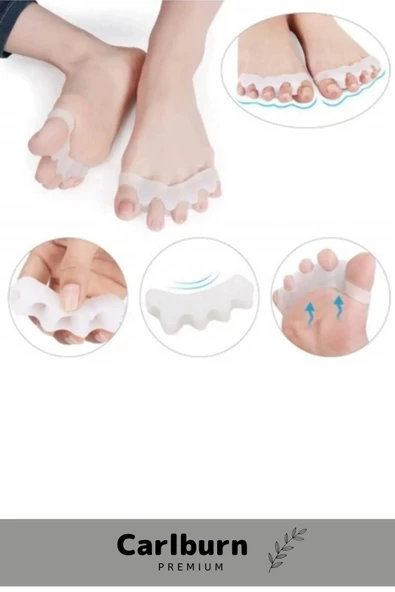 Premium A Kalite Kemik Büyümesi Karşıtı Şekil Bozukluğu Ayak 5 Parmak Ayıran Silikon Bunyon Ayırıcı - 4