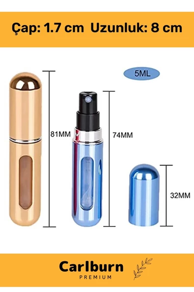 Özel Parfüm Şişesinden Doldurulabilir Taşınabilir Çanta İçi Mini Cep Parfüm Şişesi 5 Ml x 5 Adet - 3