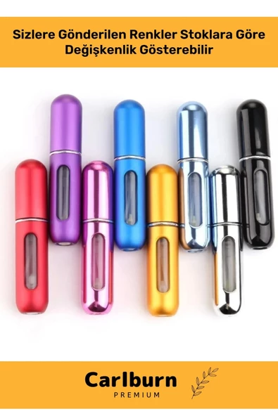 Özel Parfüm Şişesinden Doldurulabilir Taşınabilir Çanta İçi Mini Cep Parfüm Şişesi 5 Ml x 5 Adet - 5