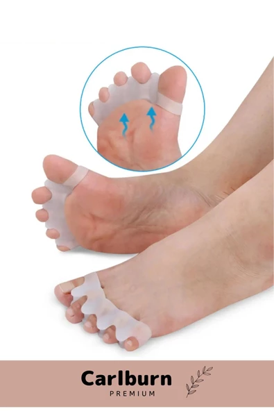 Kemik Büyümesi Karşıtı Şekil Bozukluğu Önleyici Ayak 5 Parmak Ayıran Silikon Bunyon Ayırıcı 2'li Set - 6