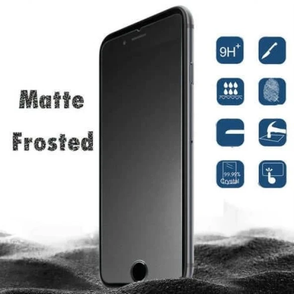 Joyroom Alen Matte Full Cam  iPhone 7-8 Temperli Cam Ekran Koruyucu Siyah - Resim 3