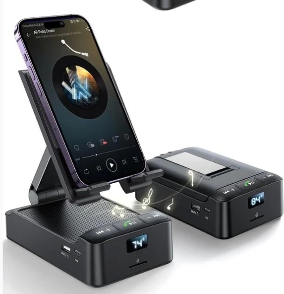 Joyroom 3 in 1 Telefon Tutuculu Dijital Ekranlı Katlanabilir Hopörlör - 2