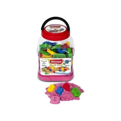 HEROES,PET KUTULU HARF VE RAKAMLAR+KİNETİK KUM (1000GR.) KUM-024 - 5