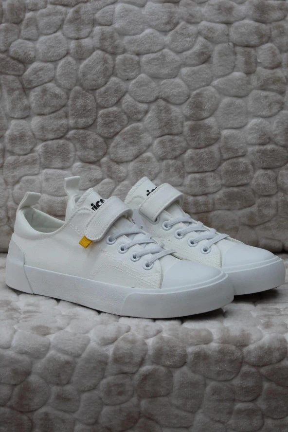 Vicco 346.P24Y.141-11 Lee Beyaz Keten Sneaker Unisex Çocuk Ayakkabı ürün görseli