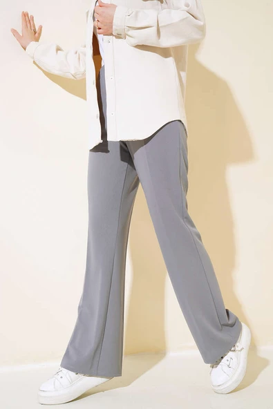 Dabıl İspanyol Paça Pantolon Gri ürün görseli 1