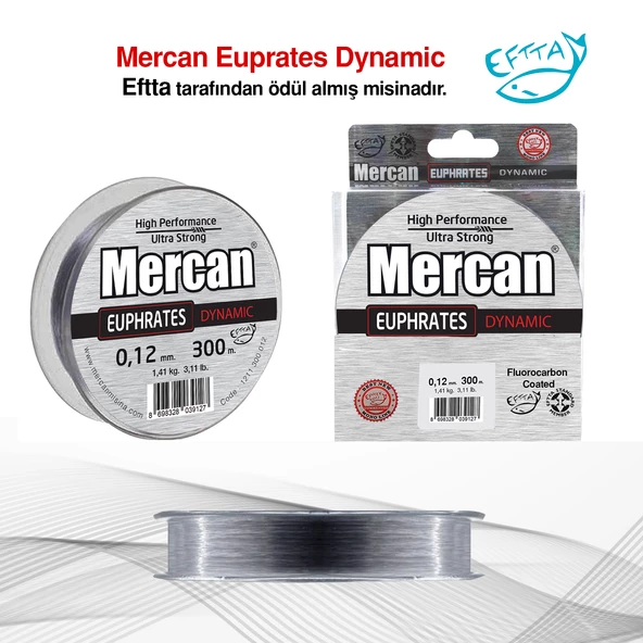 Mercan Euprates Dynamic GÜMÜŞ GRİ (300 m) Makara Misina - 3