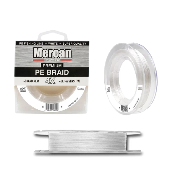 Mercan Premium PE X4 Beyaz Örgü İp 300m Makara Misina