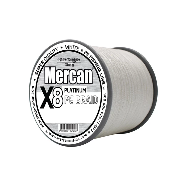 Mercan Pe Örgü Platinum X8 Beyaz ip 500m Misina