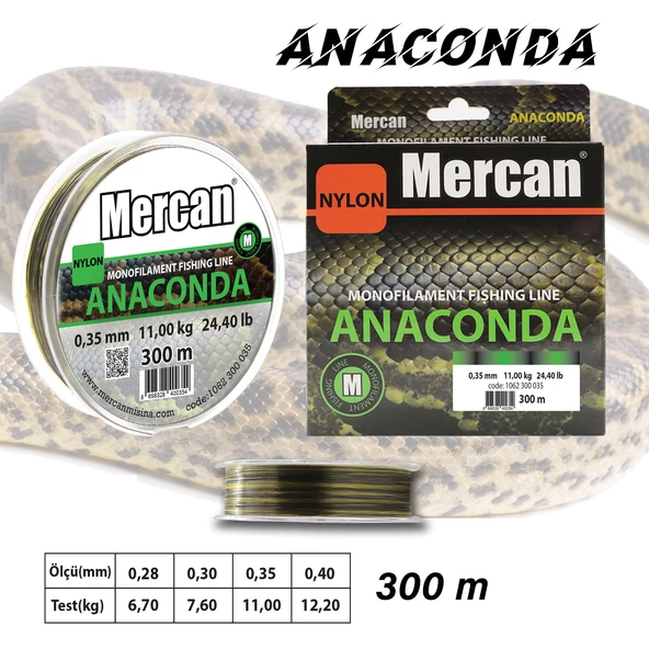 Mercan Yeşil 300 m Anaconda Makara Misina - 7