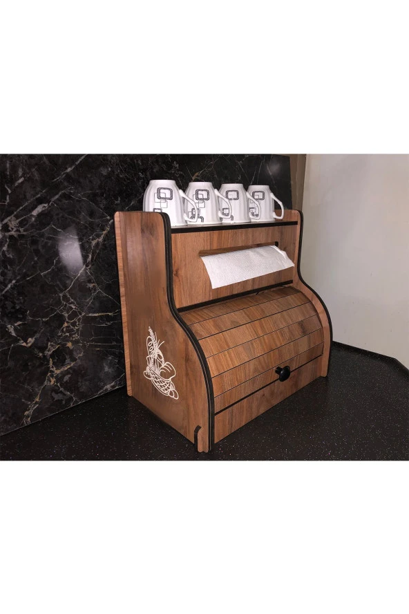 adımshops Ekmeklik New Bread Box,havlu Peçetelik(saklama Gözlü, Baharatlık Rafı, Dekoratif Demonte