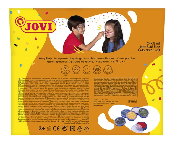 JOVI 171D KREM YÜZ BOYASI 8ML 4X6RENK - 24'LÜ STAND - 5