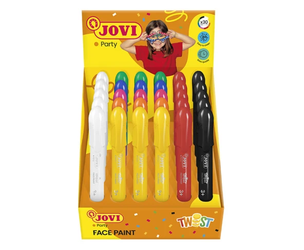 JOVI 193B YÜZ BOYASI STİK KALEM 6 RENK - 30'LU SET - 2