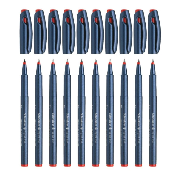 Schneider Topball 857 Roller Pen 0.6 Uç 10 Lu Set Kırmızı