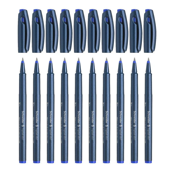 Schneider Topball 857 Roller Pen 0.6 Uç 10 Lu Set Mavi