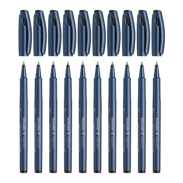 Schneider Topball 857 Roller Pen 0.6 Uç 10 Lu Set Siyah