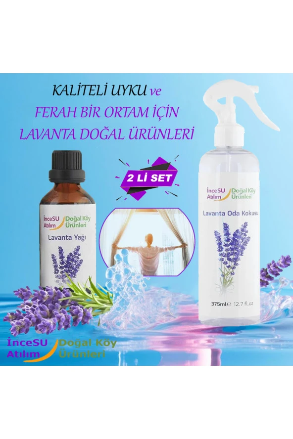 Lavanta Yağı 20 ml ve Lavanta Oda Kokusu 375 ml 2 li Ürün Seti