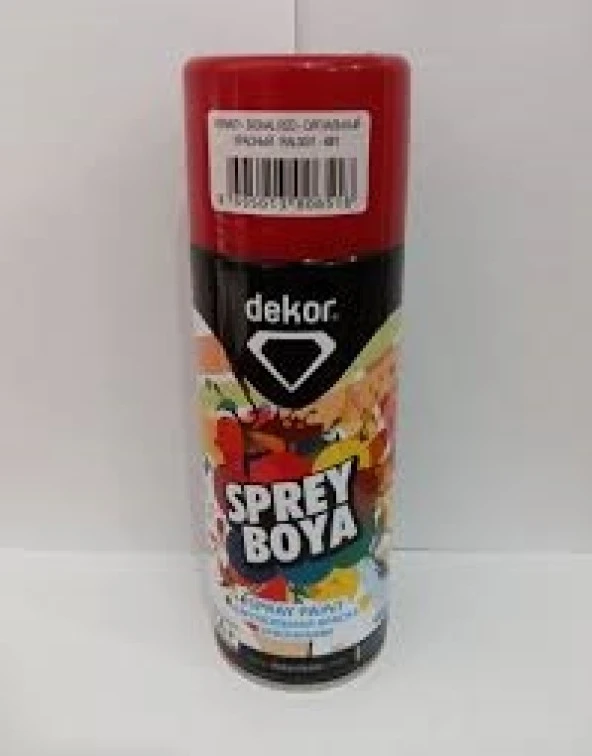 DEKOR 651 SİNYAL KIRMIZI SPREY BOYA 400ML - Resim 2