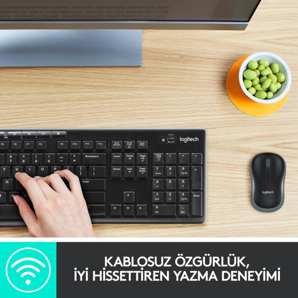 Logitech MK270 Kablosuz Türkçe Klavye Mouse Seti -  Siyah 920-004525 - 2