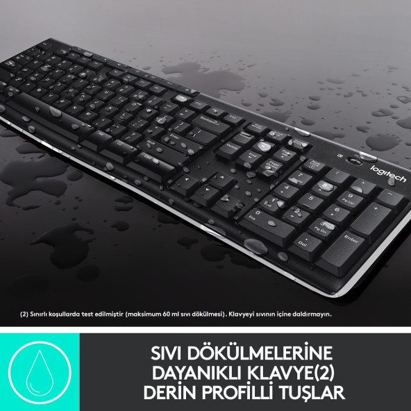 Logitech MK270 Kablosuz Türkçe Klavye Mouse Seti -  Siyah 920-004525 - 4