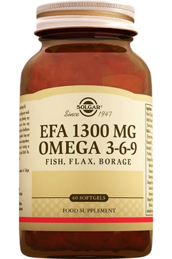 Solgar EFA 1300 mg Omega 3-6-9 60 Kapsül ürün görseli
