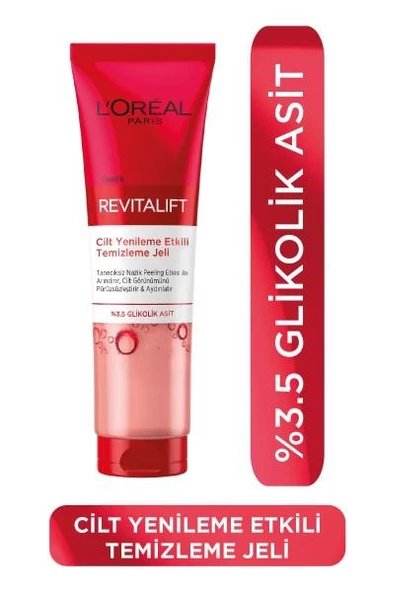 L'Oréal Paris Revitalift Cilt Yenileme Etkili Temizleme Jeli 150 ml- Glikolik Asit