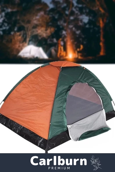 Premium Su Geçirmez Kapı Sineklik Tüllü Dayanıklı Kumaş Pratik Kolay Kurulum 6 Kişilik Kamp Çadırı - 4