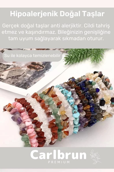 Premium Koç Burcu Enerjisini Yükselten Doğal Taş Bileklik Koç Burçları Burç Unisex Bileklik - 5