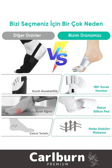 Özel Üretim Yumuşak Yıkanabilir Bedensiz Sağ Sol Ayak Uyumlu Baş Parmak Kemik Düzeltici 2 Adet - 2