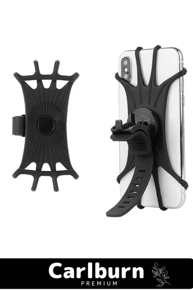 Premium Pratik Sök Çıkar Dayanıklı Esnek Ayarlanabilen Silikon Esnek Bisiklet Telefon Tutucu - 3