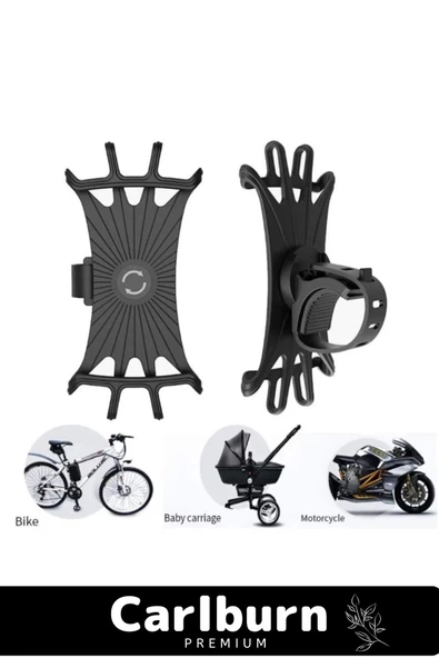 Premium Pratik Sök Çıkar Dayanıklı Esnek Ayarlanabilen Silikon Esnek Bisiklet Telefon Tutucu - 2