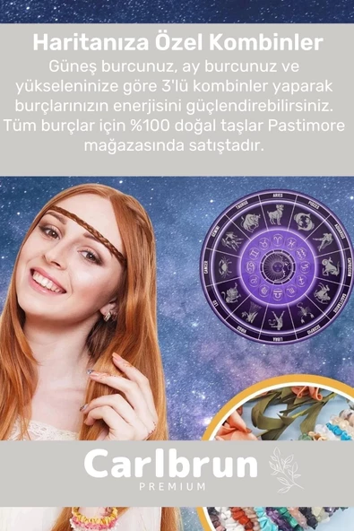 Premium Koç Burcu Enerjisini Yükselten Doğal Taş Bileklik Koç Burçları Burç Unisex Bileklik - 2