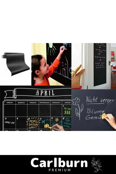 Özel Üretim Büyük Boy Kendinden Yapışkanlı Yaz Sil Rulo Yapışkanlı Kara Tahta Sticker Blackboard - 4