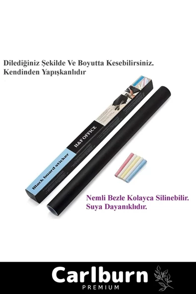 Özel Üretim Büyük Boy Kendinden Yapışkanlı Yaz Sil Rulo Yapışkanlı Kara Tahta Sticker Blackboard - 2