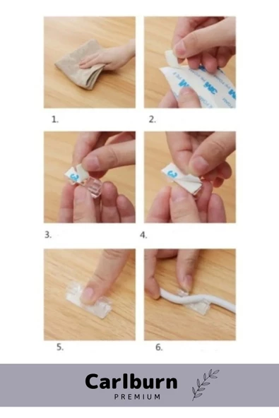 Özel Üretim Montaj Kötü Görüntü Engelleyici İz Bırakmaz Kablo Sabitleyici Klips Seti 60 Adet - 2